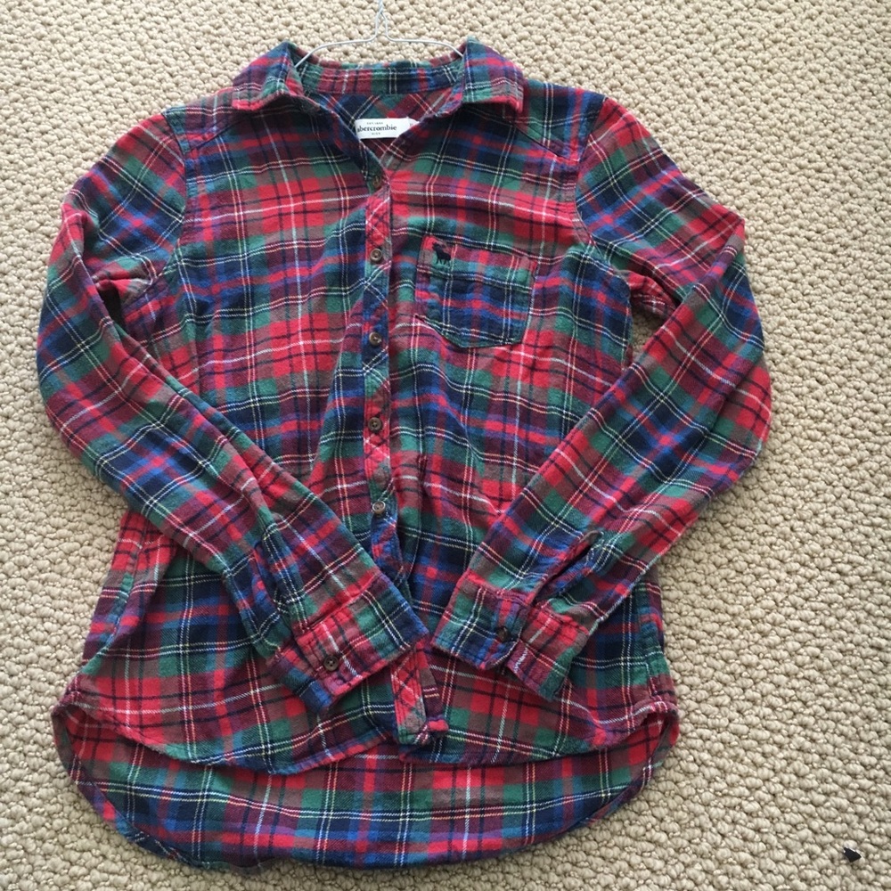 Abercrombie kids flannel button down